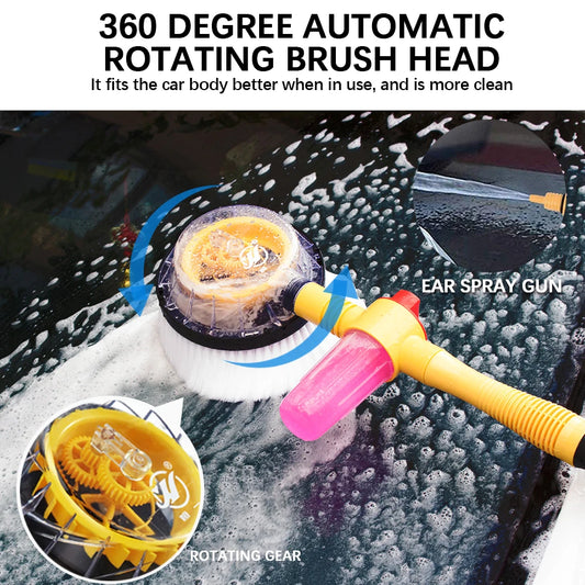 Introducing: Effortless Cleaning with Automatic Rotating Foaming Microfiber Car Wash Brush