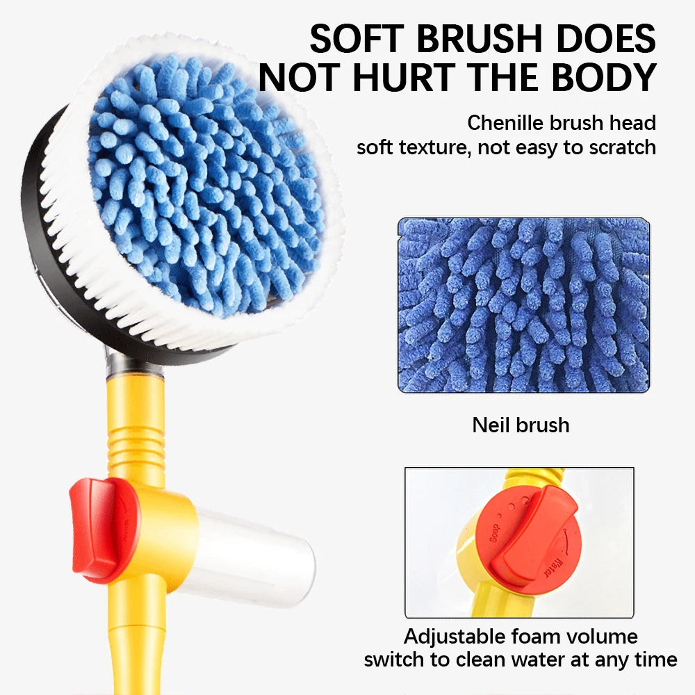 Introducing: Effortless Cleaning with Automatic Rotating Foaming Microfiber Car Wash Brush