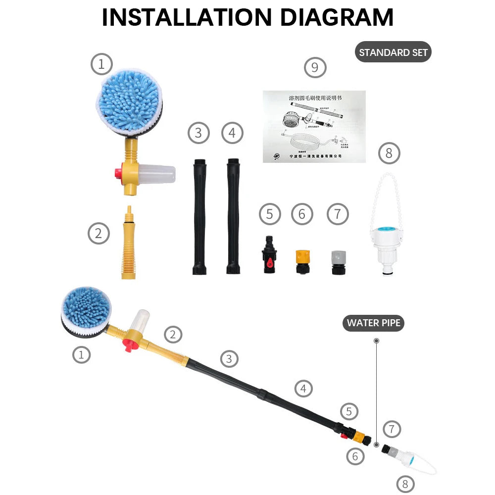 Introducing: Effortless Cleaning with Automatic Rotating Foaming Microfiber Car Wash Brush