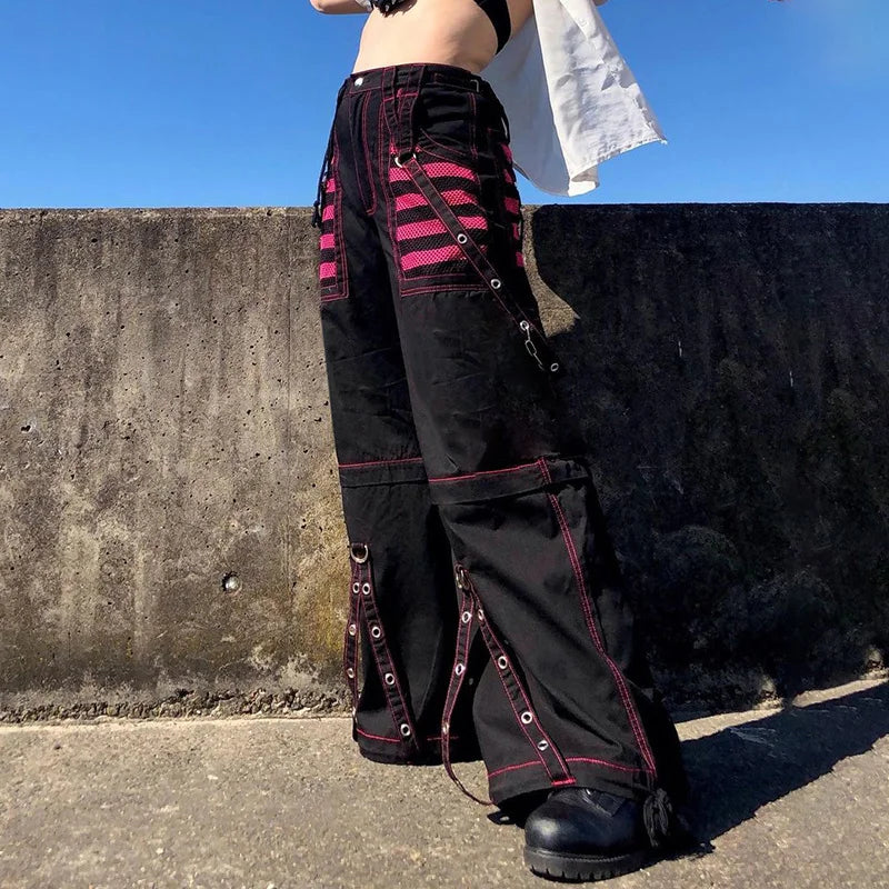 Boho Vibes and Campus Cool: Y2K Grunge Hippie Baggy Wide Leg Pants for the Ultimate Academic Streetwear Statement