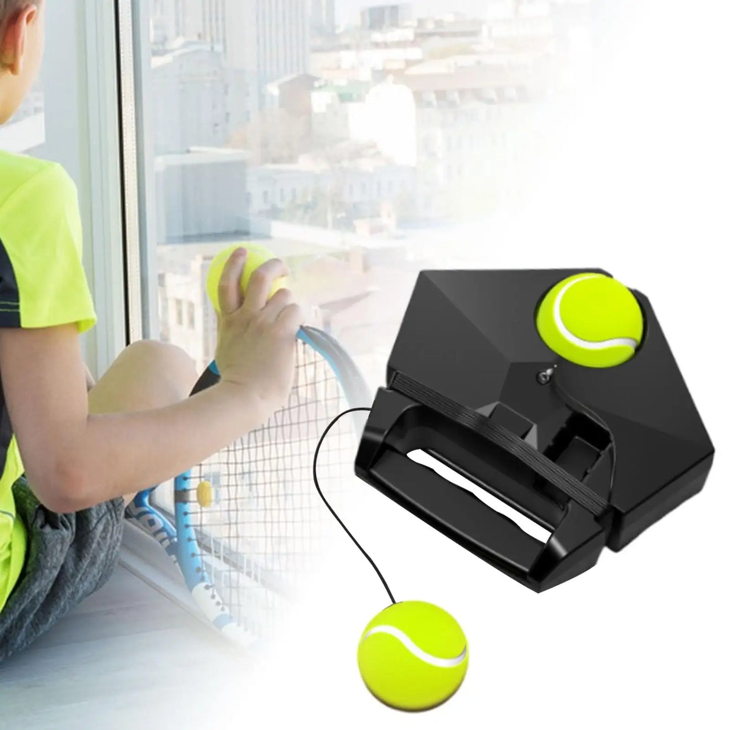 Ace Your Game: Portable Tennis Ball Trainer - Your Ultimate Solo Coach!