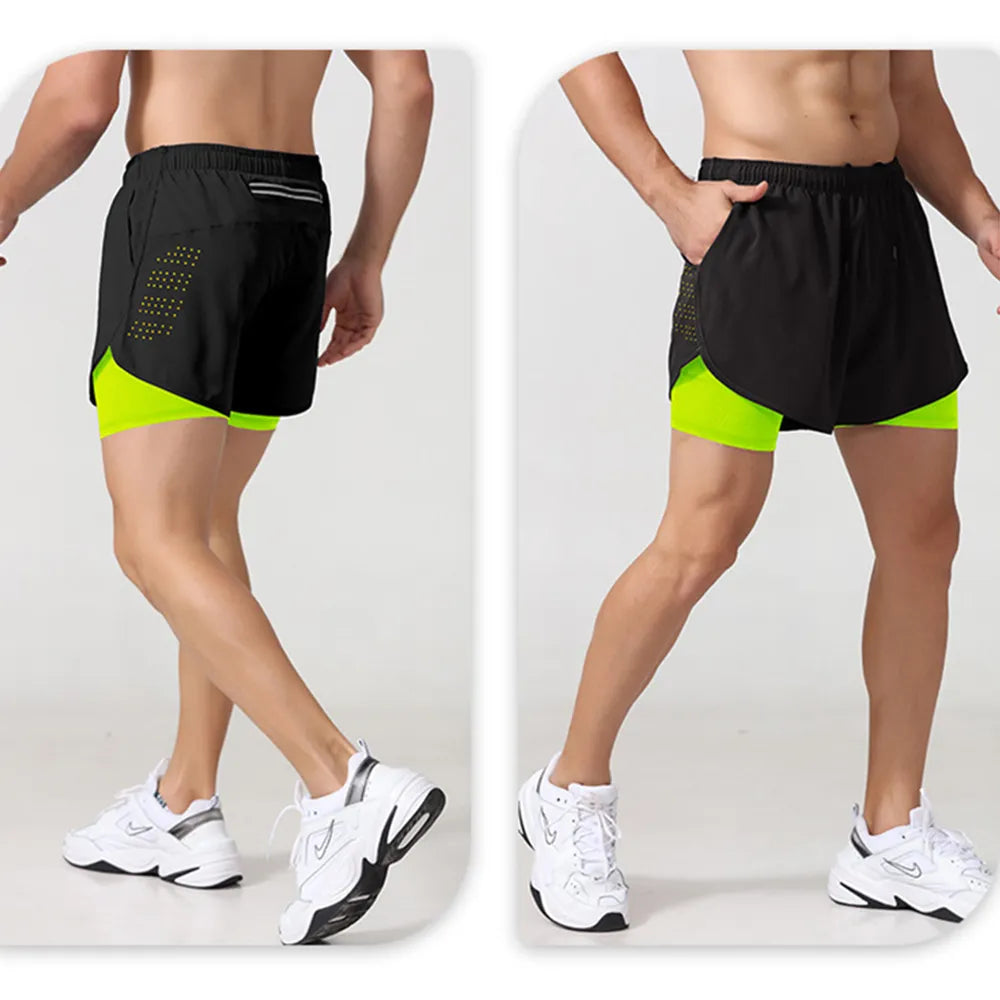 Revolutionize Your Workouts: DualLayer Performance Shorts for Men - Tackling Sweat and Boosting Comfort!