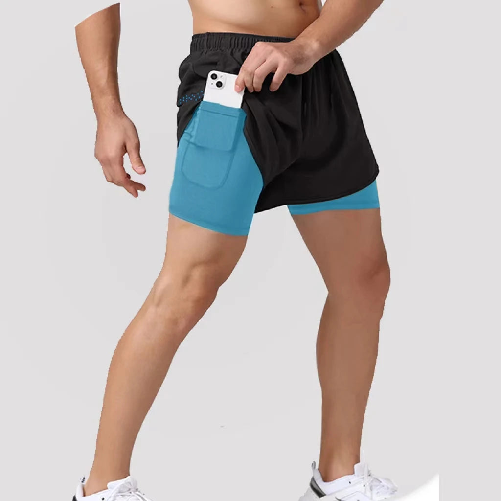 Revolutionize Your Workouts: DualLayer Performance Shorts for Men - Tackling Sweat and Boosting Comfort!