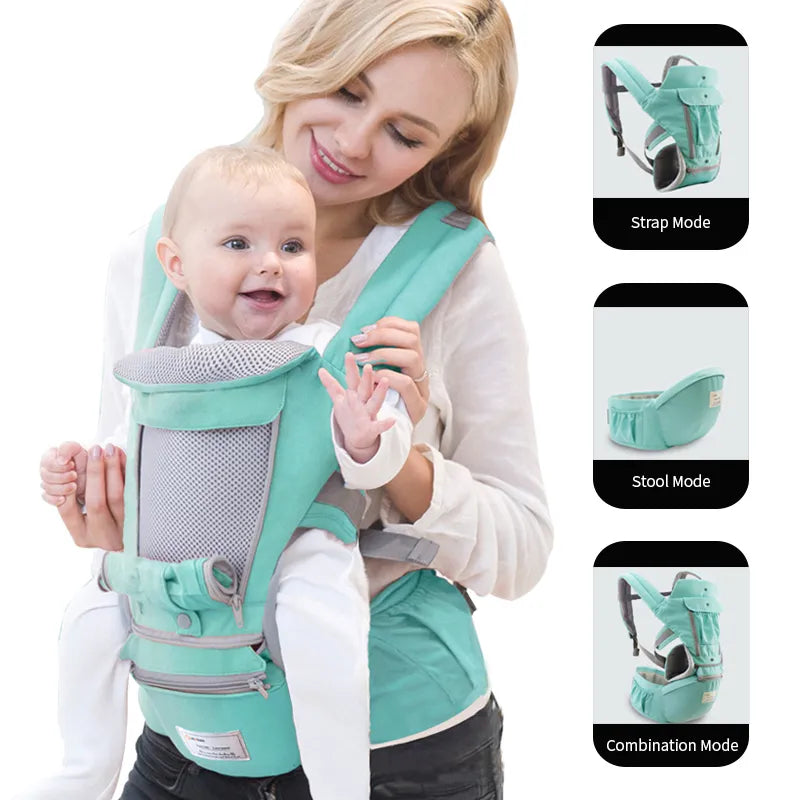 ComfortQuest 3-in-1: Embrace Joyful Adventures with Our Ergonomic Hipseat Baby Carrier!