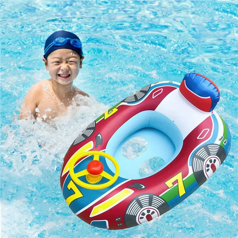 Sun-Safe Splash: Baby Swim Trainer Ring with Sun Canopy and UV Protection!